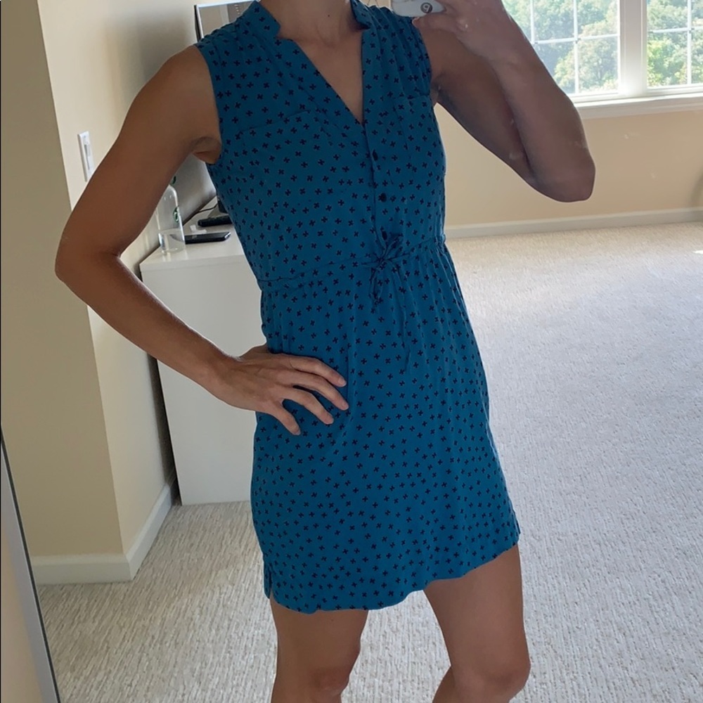 Loft tie waist dress